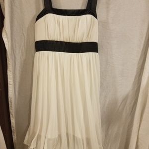 Black and white semi formal dress